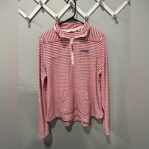 XL Vineyard Vines Red and White Striped Sweatshirt